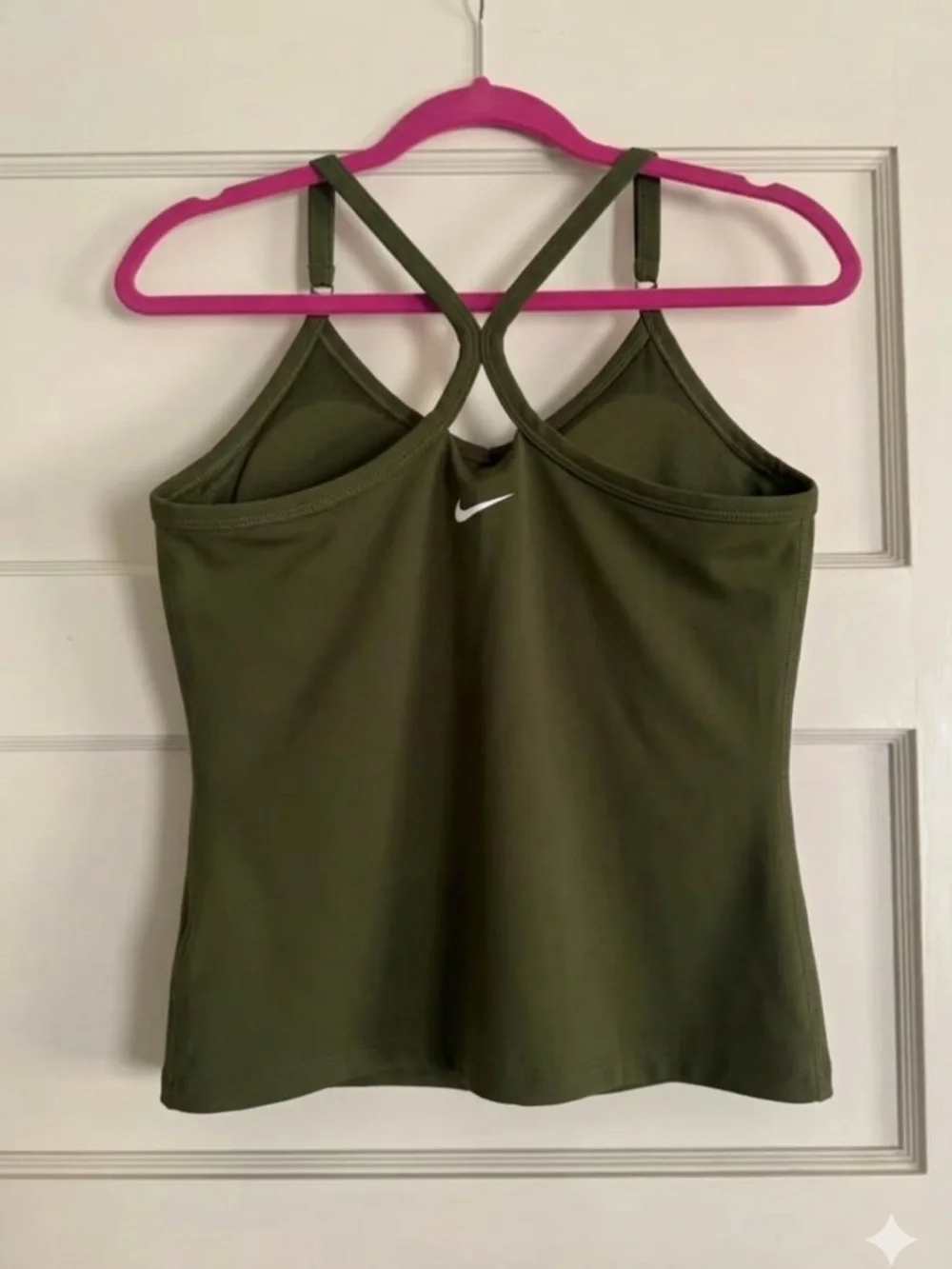 Nike Training Dri-FIT Indy Bra Tank in Olive Green Size Large